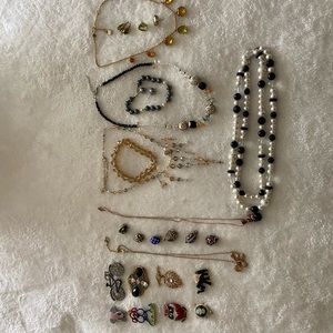 Necklaces bracelets earings